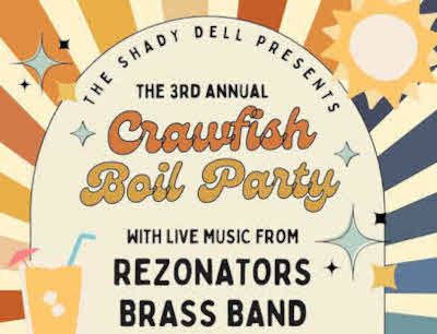3rd Annual Crawfish Boil with music from The Rezonators Brass Band