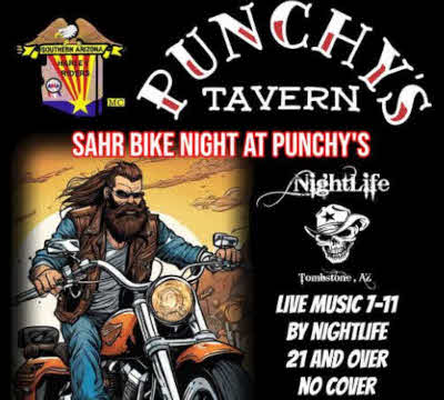 Bike Night at Punchy's Tavern with music by NightLife