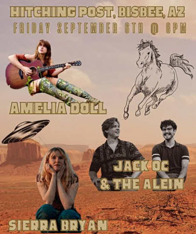 Jack OC and the Alien - Sierra Bryan - Amelia Doll - The Hitching Post Bisbee