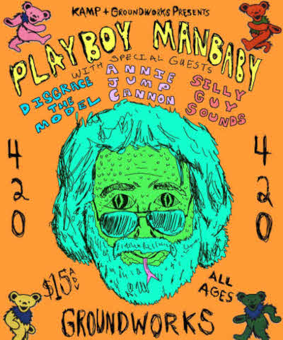 KAMP and Groundworks Present - Playboy Manbaby with Annie Jump Cannon - Disgrace the Model - sillyguysounds