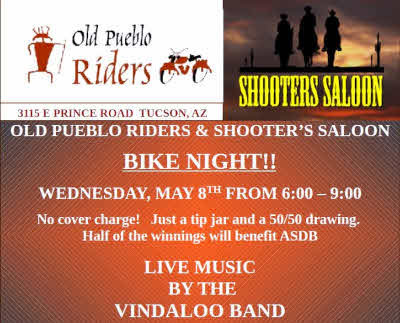 Old Pueblo Riders Bike Night with the Vindaloo Band
